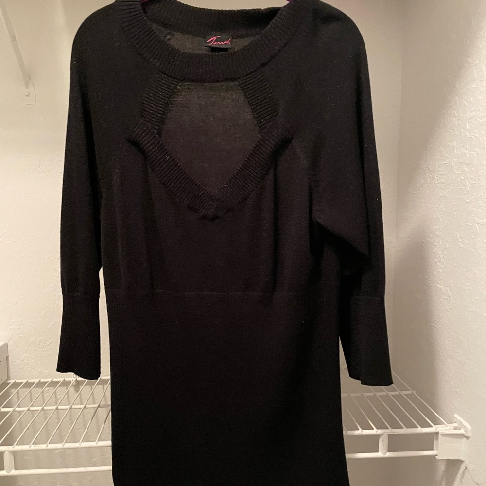 Torrid Sweater Size 2 Black (Tunic Length)